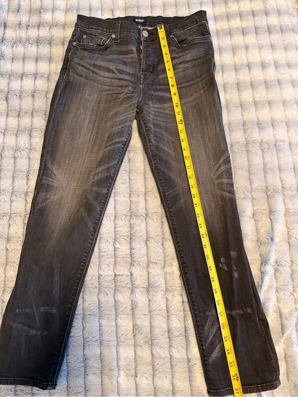 Hudson Women’s Jeans Straight Leg Denim in Faded Black Wash 30